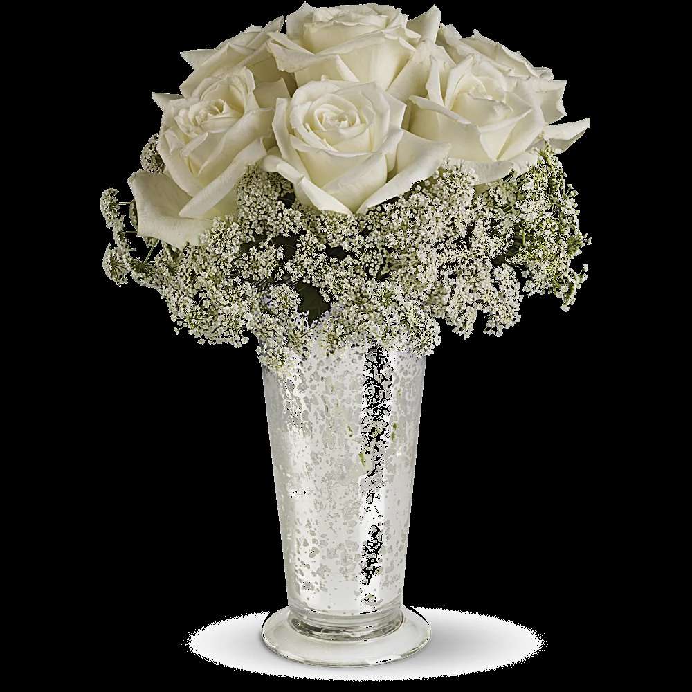 Teleflora's White Lace Centerpiece