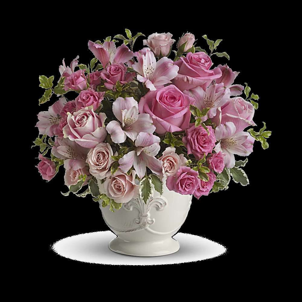 Teleflora's Pink Potpourri Bouquet with Roses