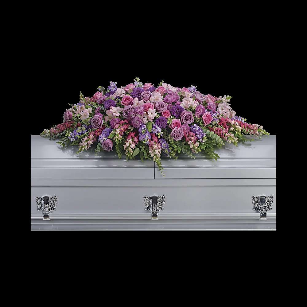 Lavender Tribute Casket Spray
