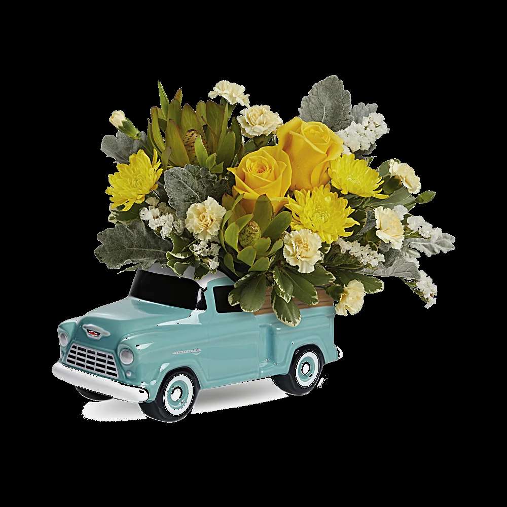 Teleflora's Chevy Blooming Pickup Bouquet