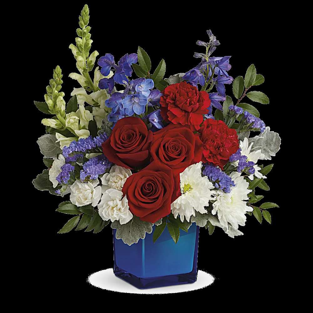Teleflora's Red, White, & Blooms Bouquet