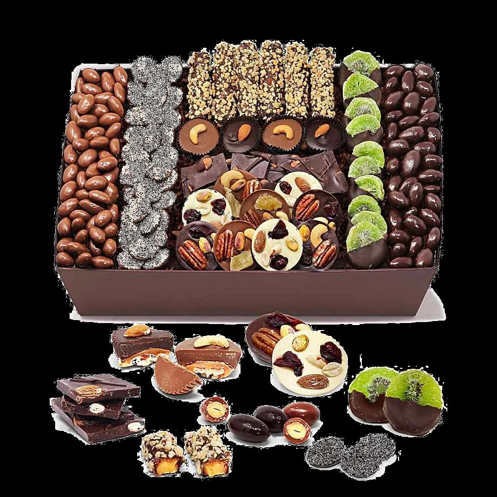 Premium Belgian Chocolate Dipped Fruit & Mandiant Gift Tray